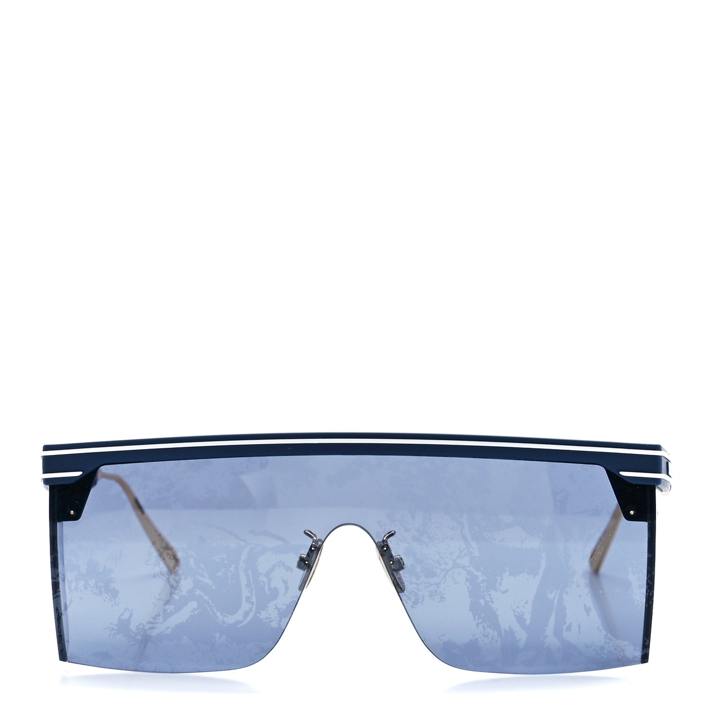 Geometric Diorclub M1U Mask Sunglasses Matte Blue