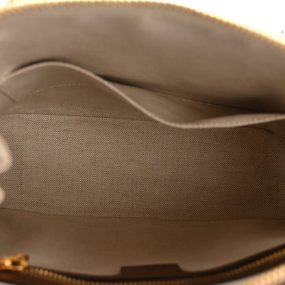 Gucci GG Supreme Monogram Azalea Calfskin Small Horsebit 1955 Top Handle Bag Beige Ebony Brown Sugar 5 of 13