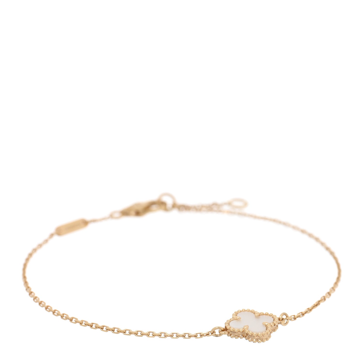 Van Cleef & Arpels 18K Yellow Gold Mother of Pearl Sweet Alhambra Bracelet 1 of 4