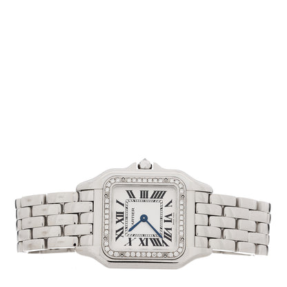 Cartier 18K White Gold Diamond 27mm Panthere Quartz Watch 2 of 5