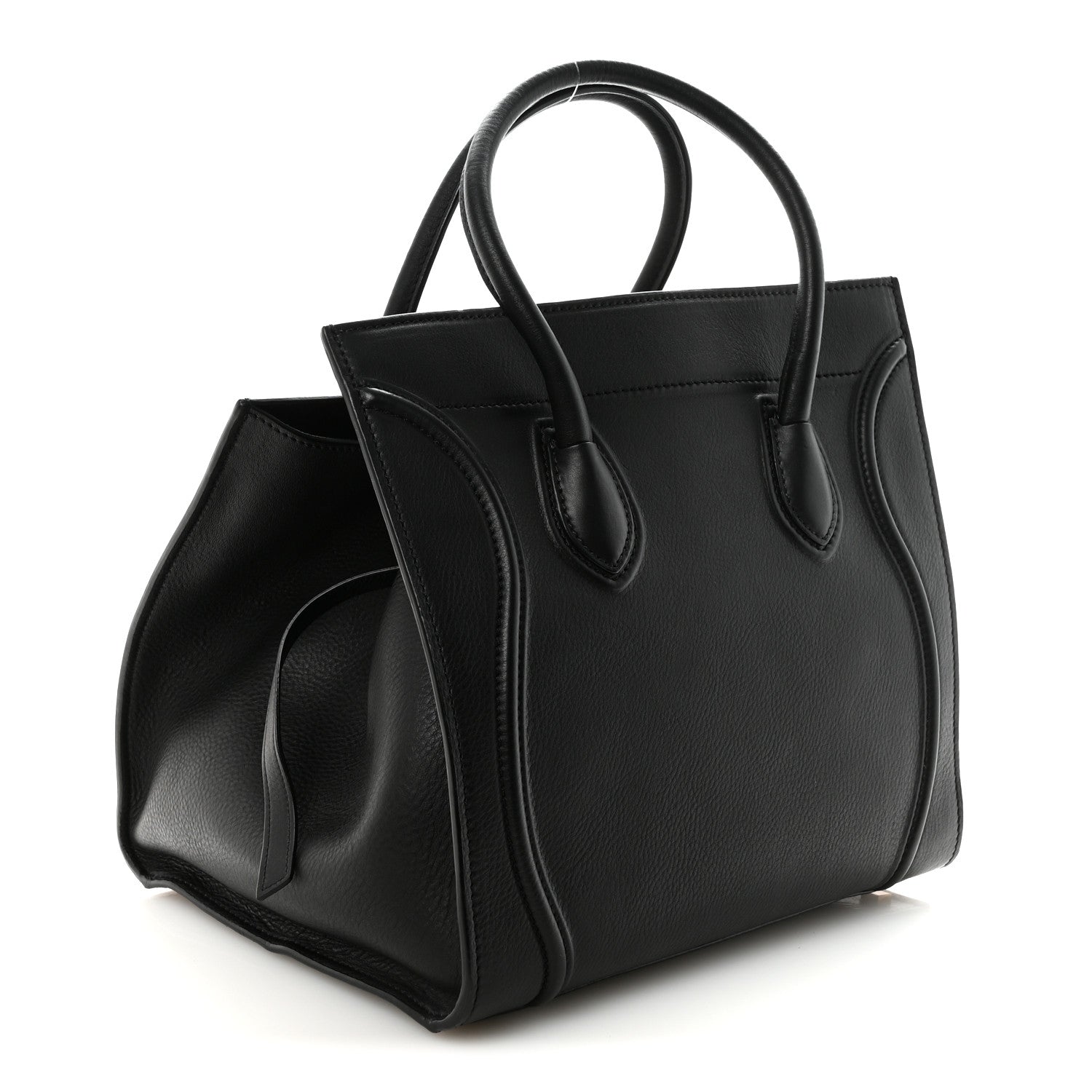 Celine Supple Calfskin Medium Phantom Luggage Black 3 of 9