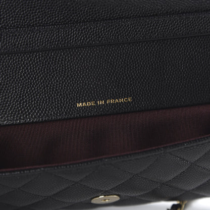 Chanel Caviar Quilted Glasses Case With Chain Black 9 of 12
