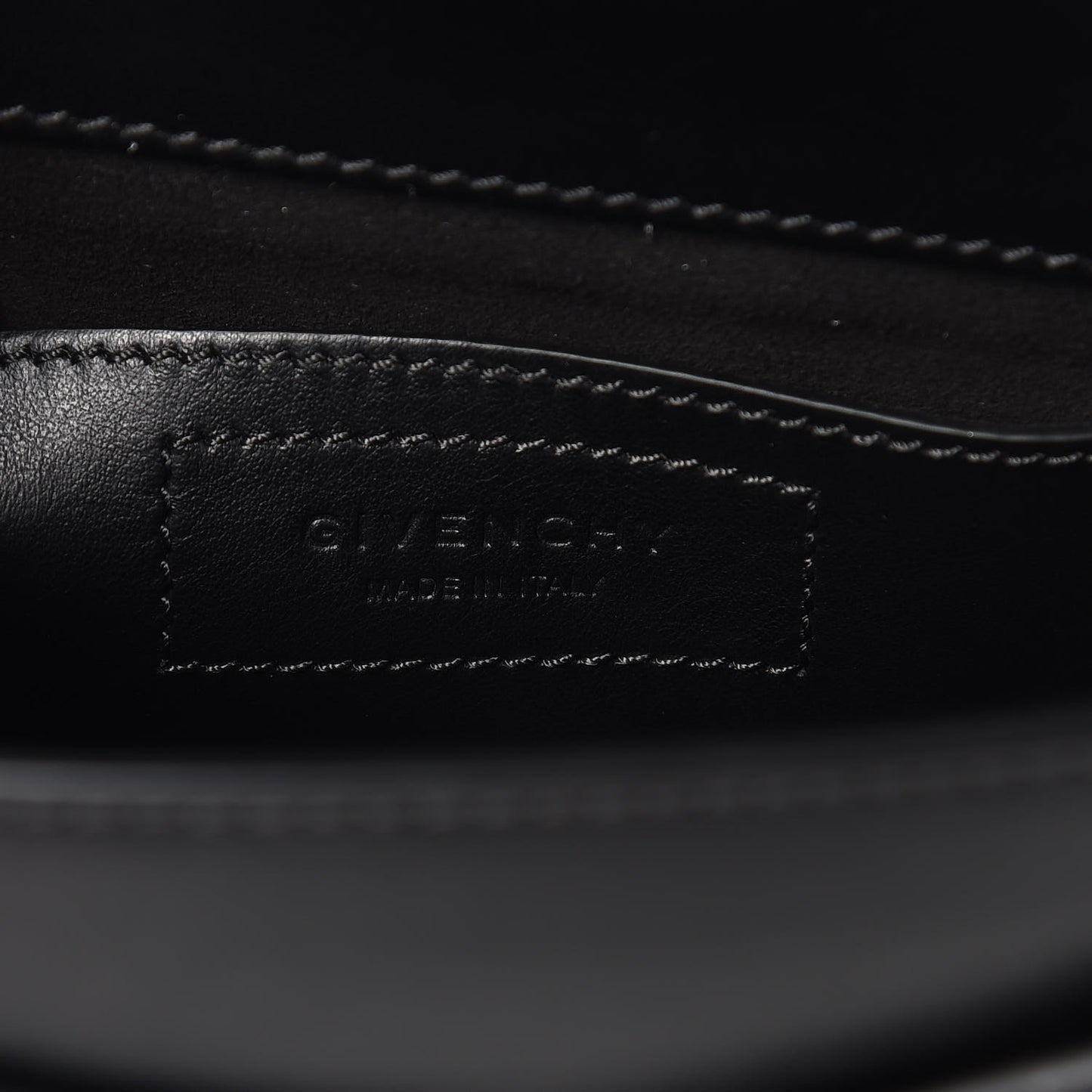 Calfskin Mini Infinity Saddle Bag Black