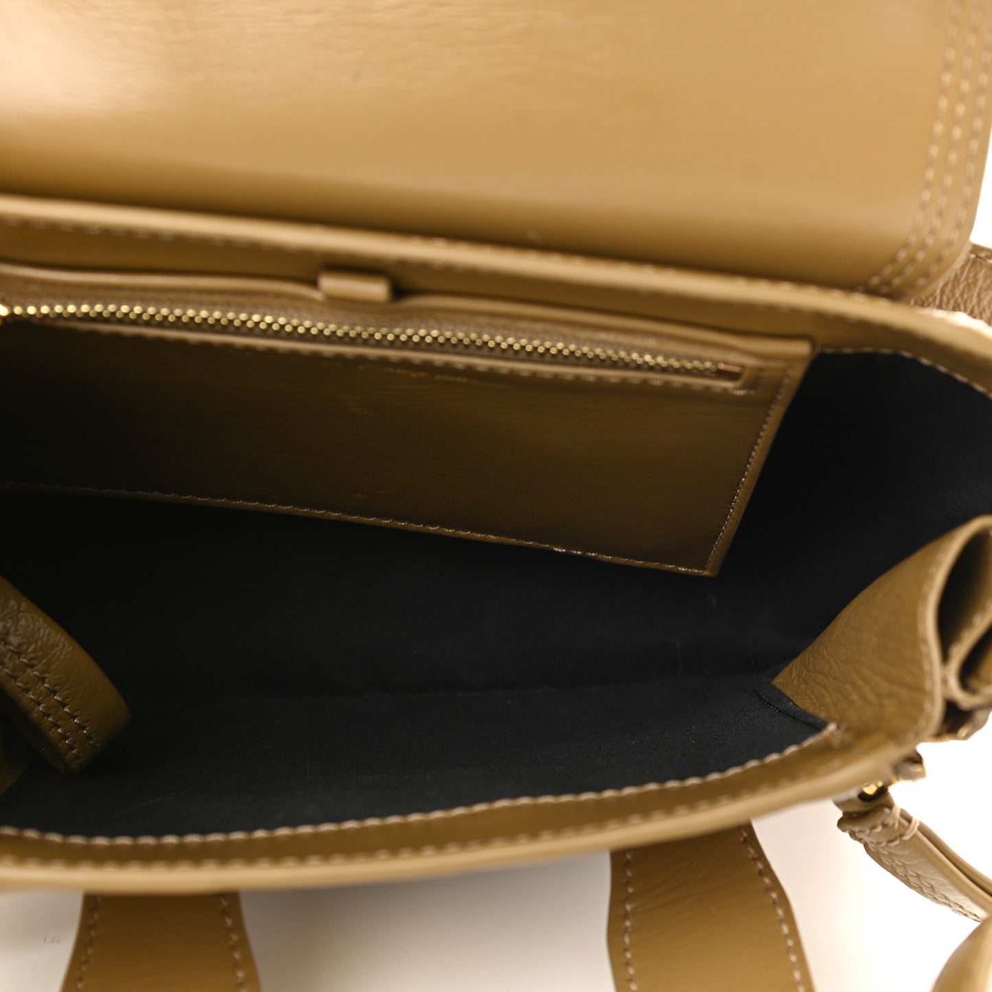 Textured Patent Mini Pashli Satchel Olive