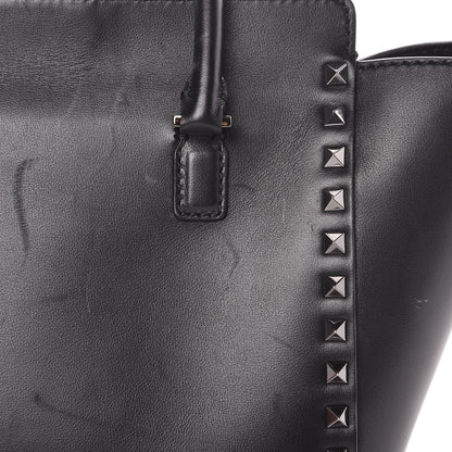 Valentino Garavani Vitello Small Rockstud Double Handle Tote Black 11 of 14