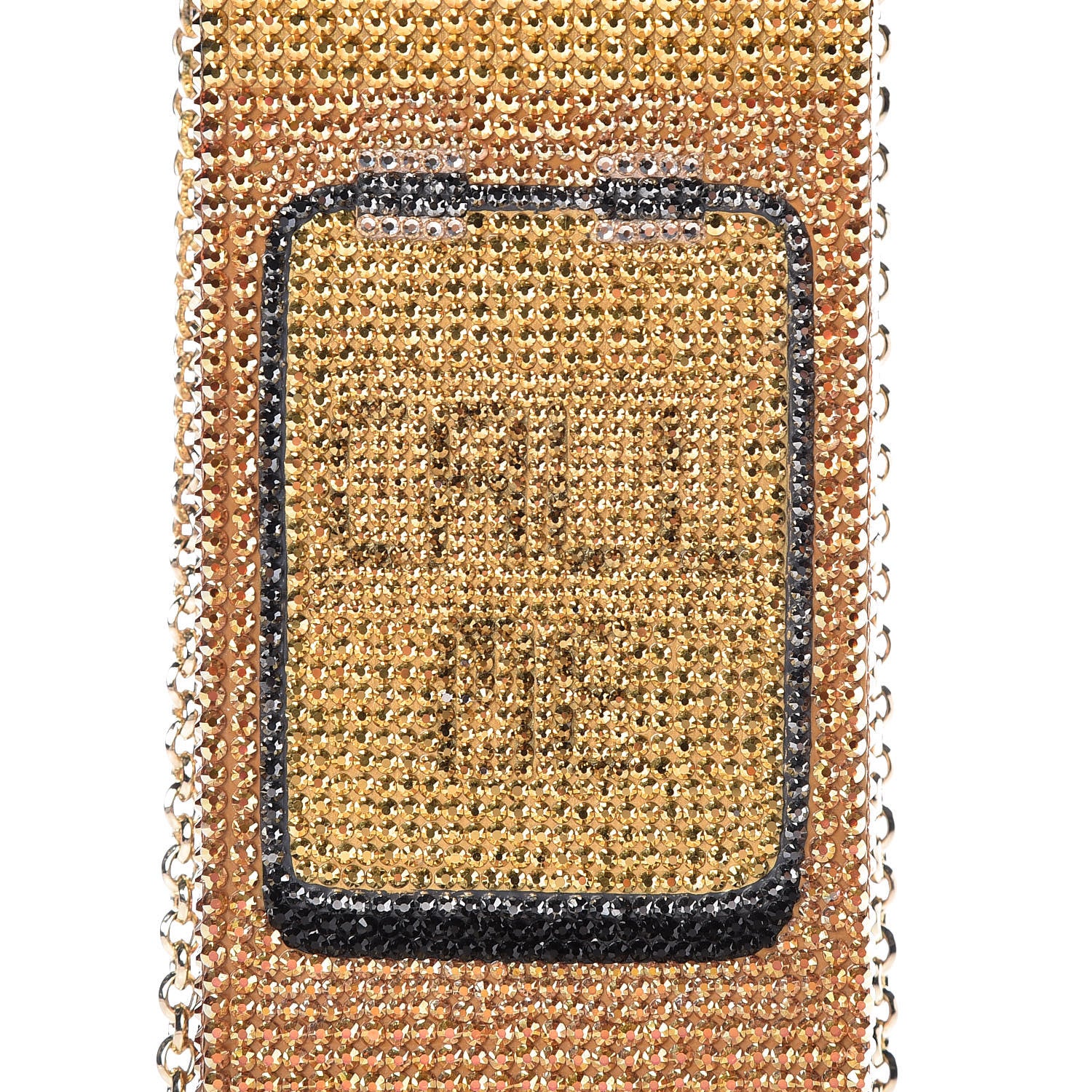 Judith Leiber Austrian Crystal Call Me Brick Phone Minaudiere Clutch Multicolor Gold 10 of 15