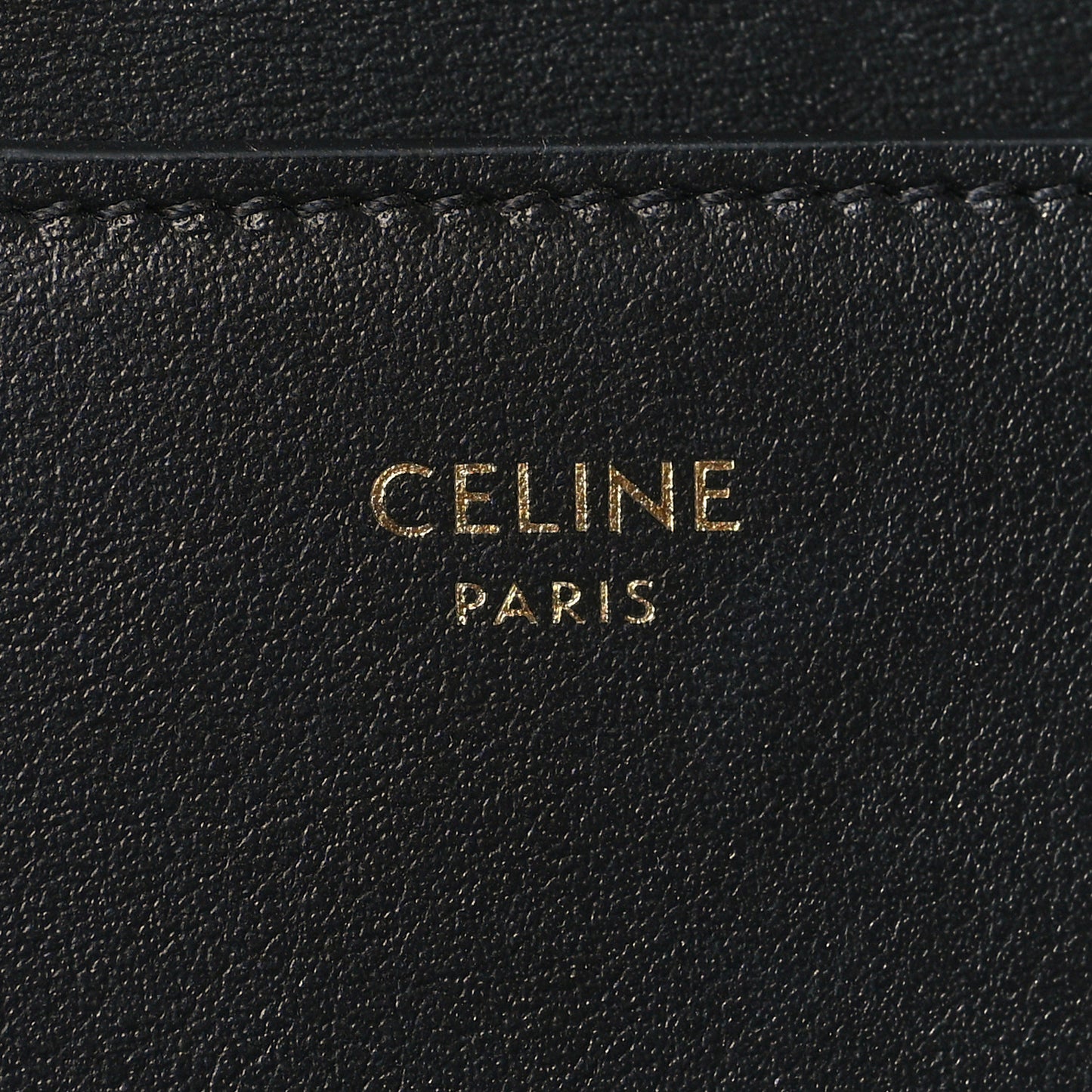 Calfskin Compact Triomphe Wallet With Coin Purse Black