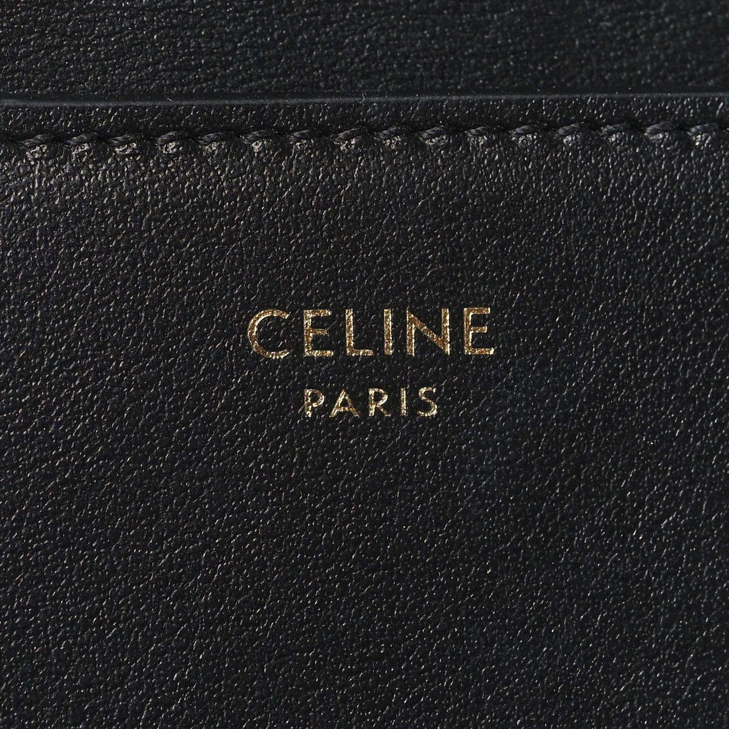 Celine Calfskin Compact Triomphe Wallet With Coin Purse Black 7 of 11