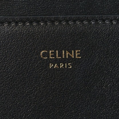 Celine Calfskin Compact Triomphe Wallet With Coin Purse Black 7 of 11