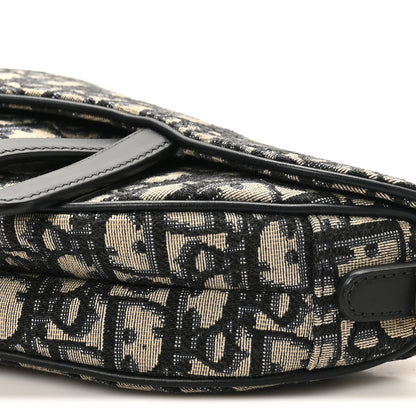 Christian Dior Oblique Mini Saddle Bag Blue 10 of 10