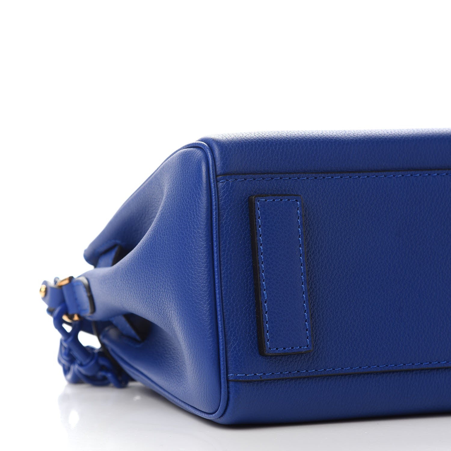 Versace Grained Calfskin Small La Medusa Top Handle Bag Lapis 6 of 7