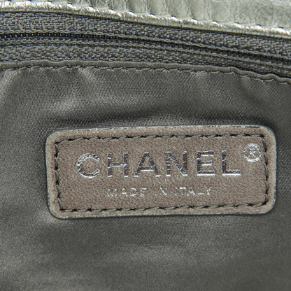 Chanel Metallic Glazed Calfskin Perforated Medium Rodeo Drive Tote Silver 7 of 8