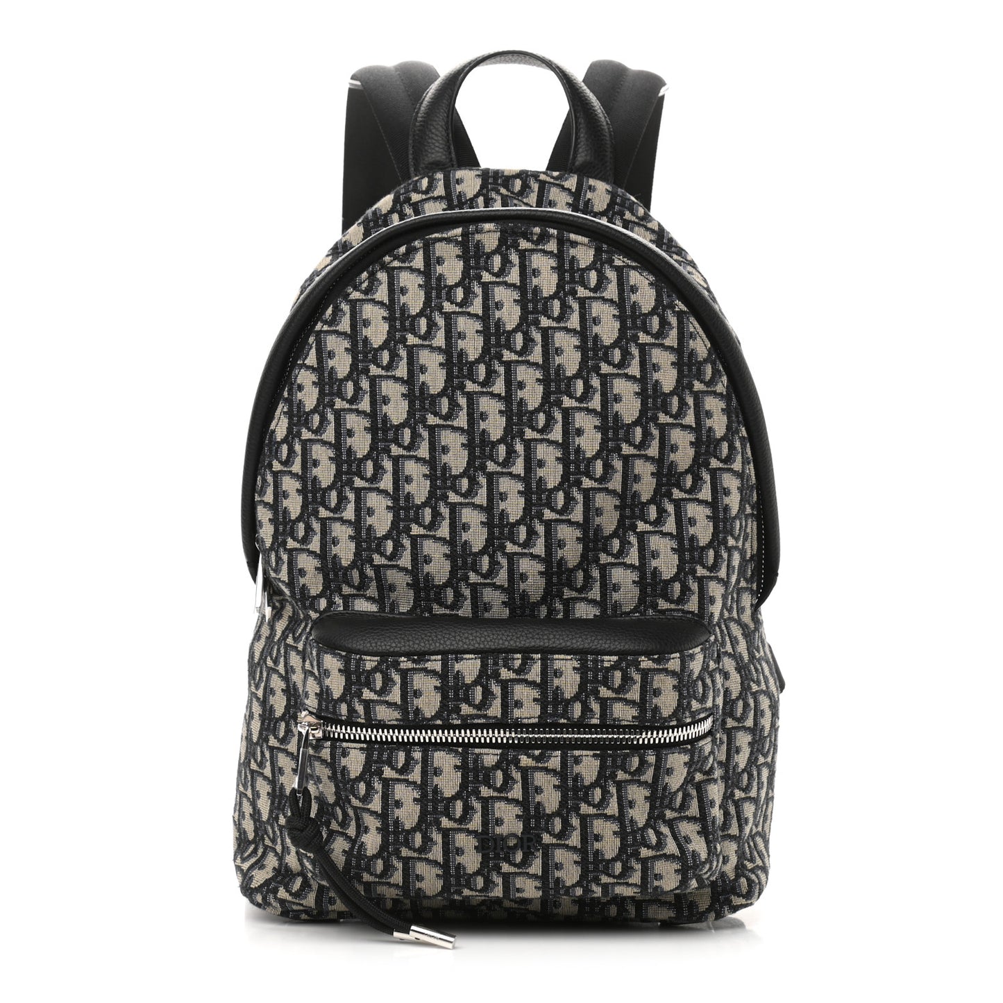 Oblique Calfskin Rider Backpack Beige Black