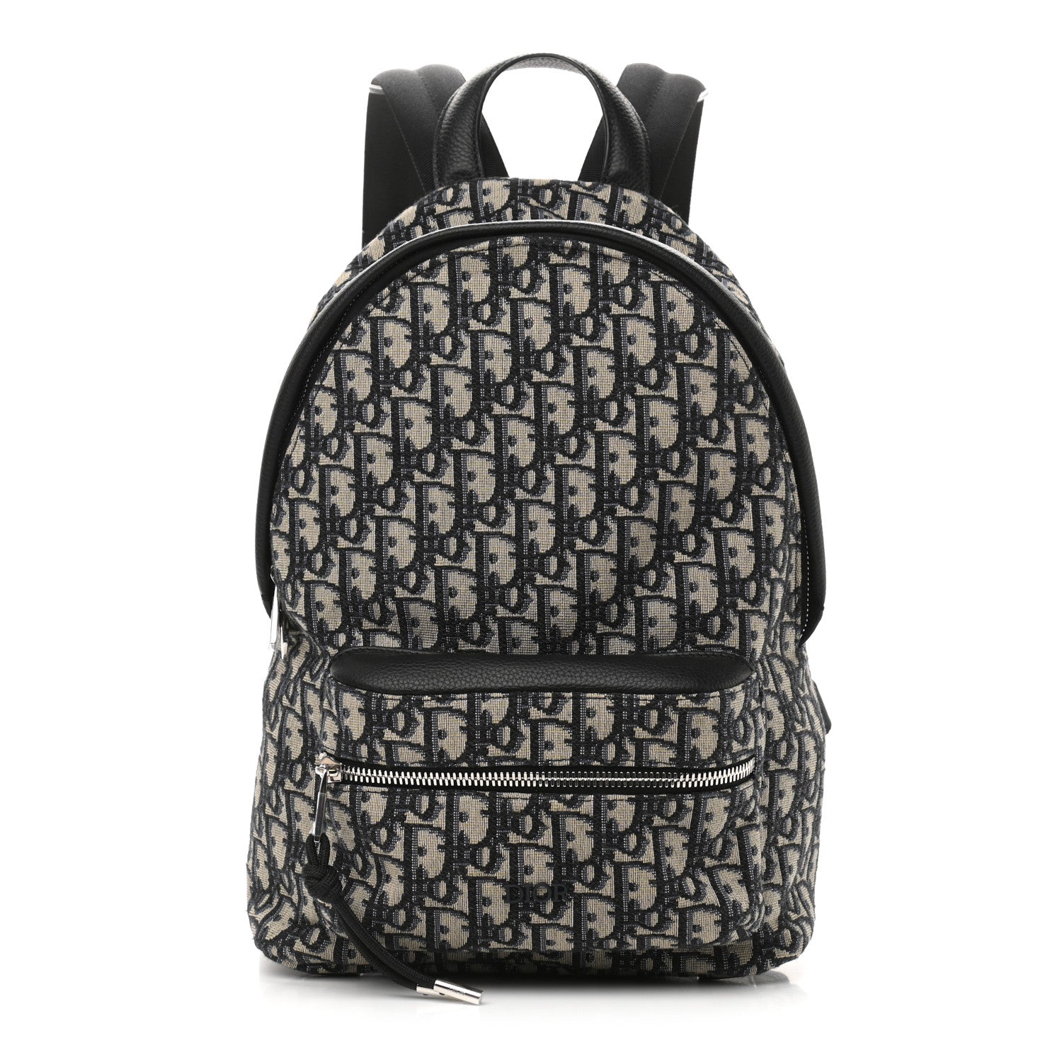 Christian Dior Oblique Calfskin Rider Backpack Beige Black 1 of 8