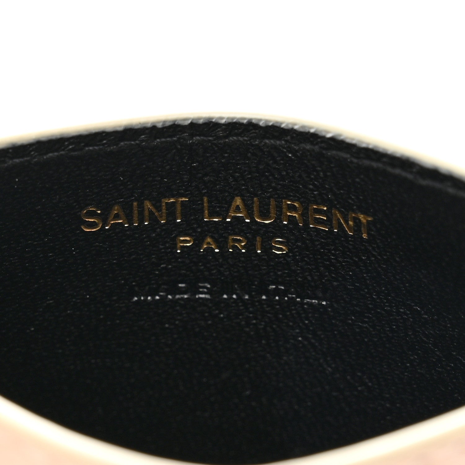 Saint Laurent Lizard Embossed Monogram Credit Card Case Crema Soft 6 of 7