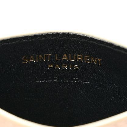 Saint Laurent Lizard Embossed Monogram Credit Card Case Crema Soft 6 of 7
