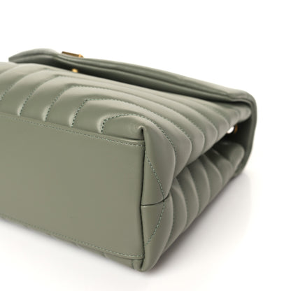 Saint Laurent Calfskin Y Quilted Monogram Medium Loulou Chain Satchel Light Sage 9 of 9