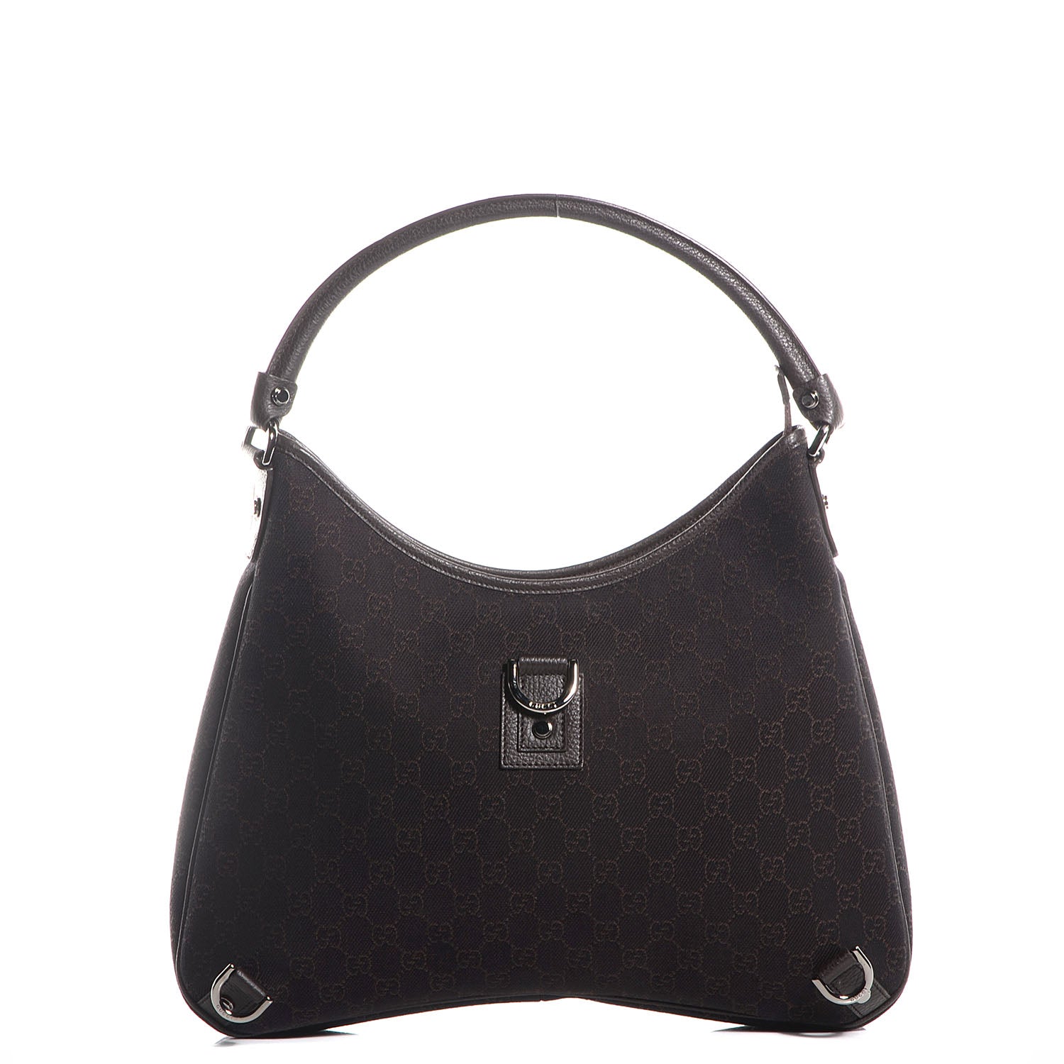 Gucci Monogram Abbey D Ring Hobo Brown 1 of 7