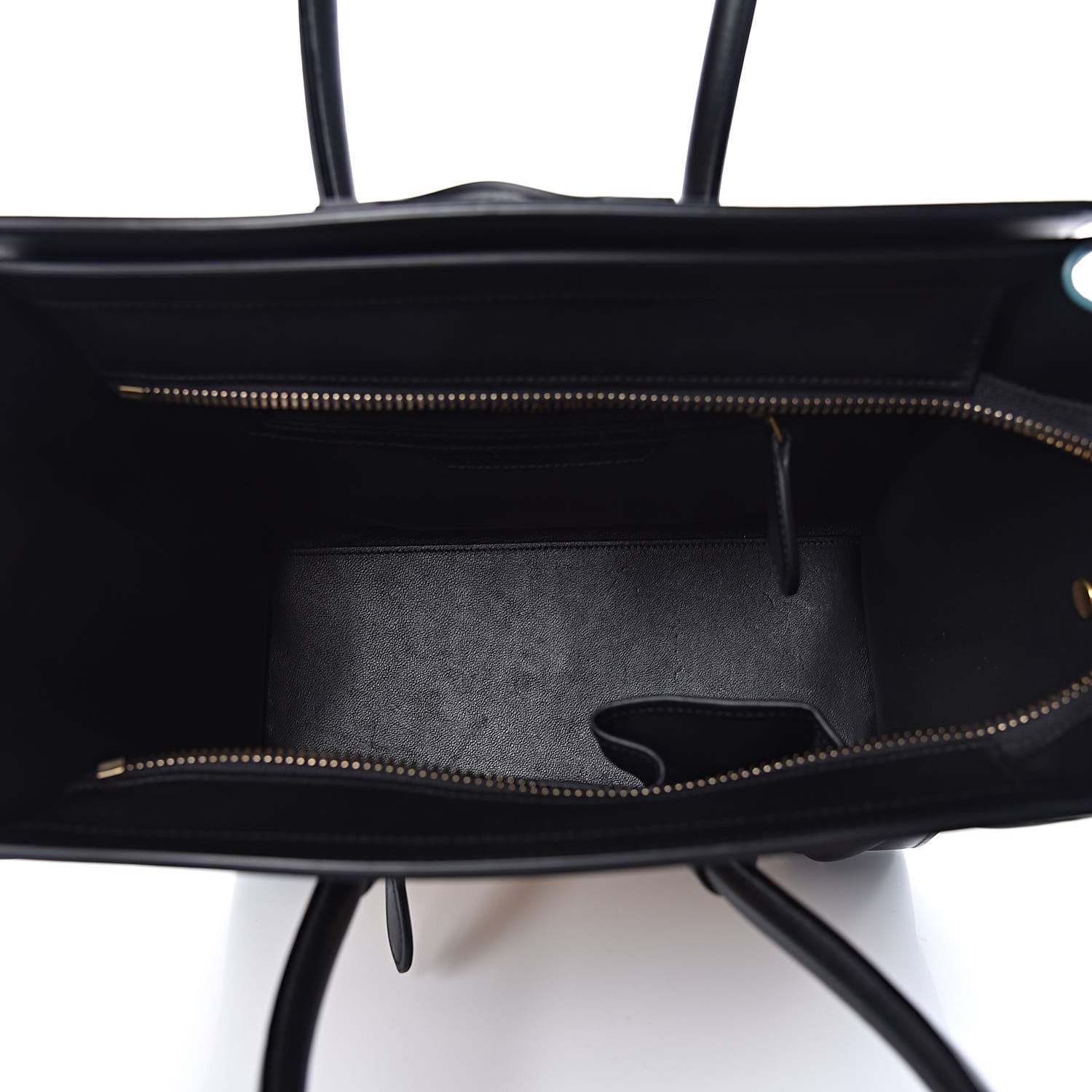 Celine Drummed Calfskin Nubuck Micro Tri-Color Luggage Antarctic 5 of 11