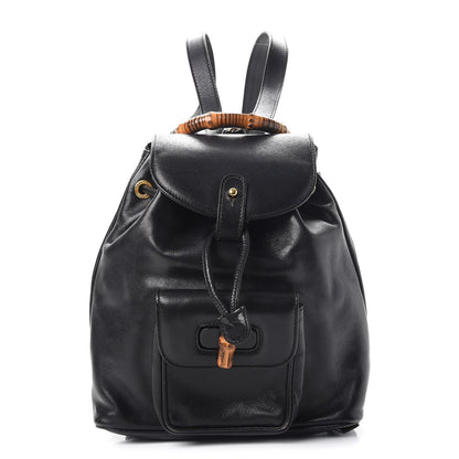 Gucci Calfskin Bamboo Backpack Black 1 of 13