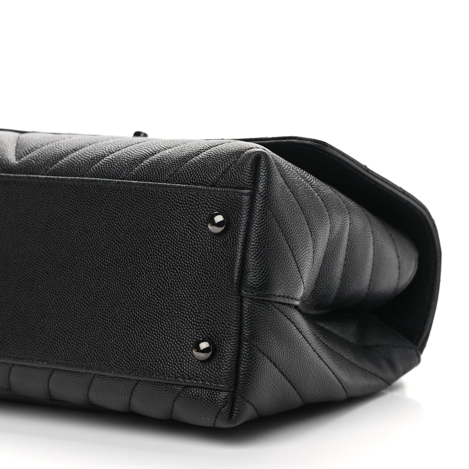 Chanel Caviar Chevron Quilted Small Coco Handle Flap So Black 10 of 10