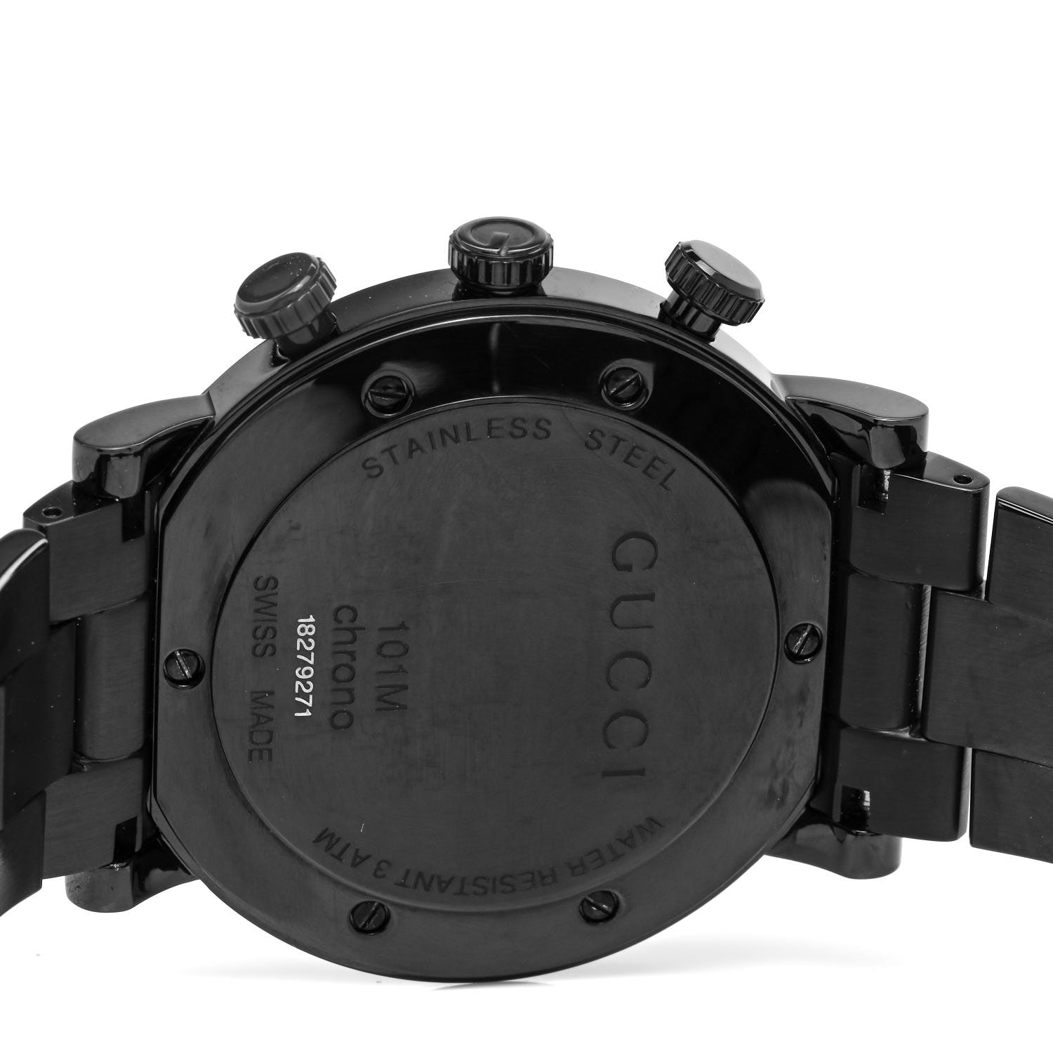Gucci PVD Stainless Steel 44mm 101M G-Chrono Quartz Watch Black 4 of 4