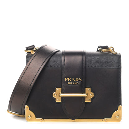 Prada City Calf Saffiano Cahier Bag Black 1 of 5