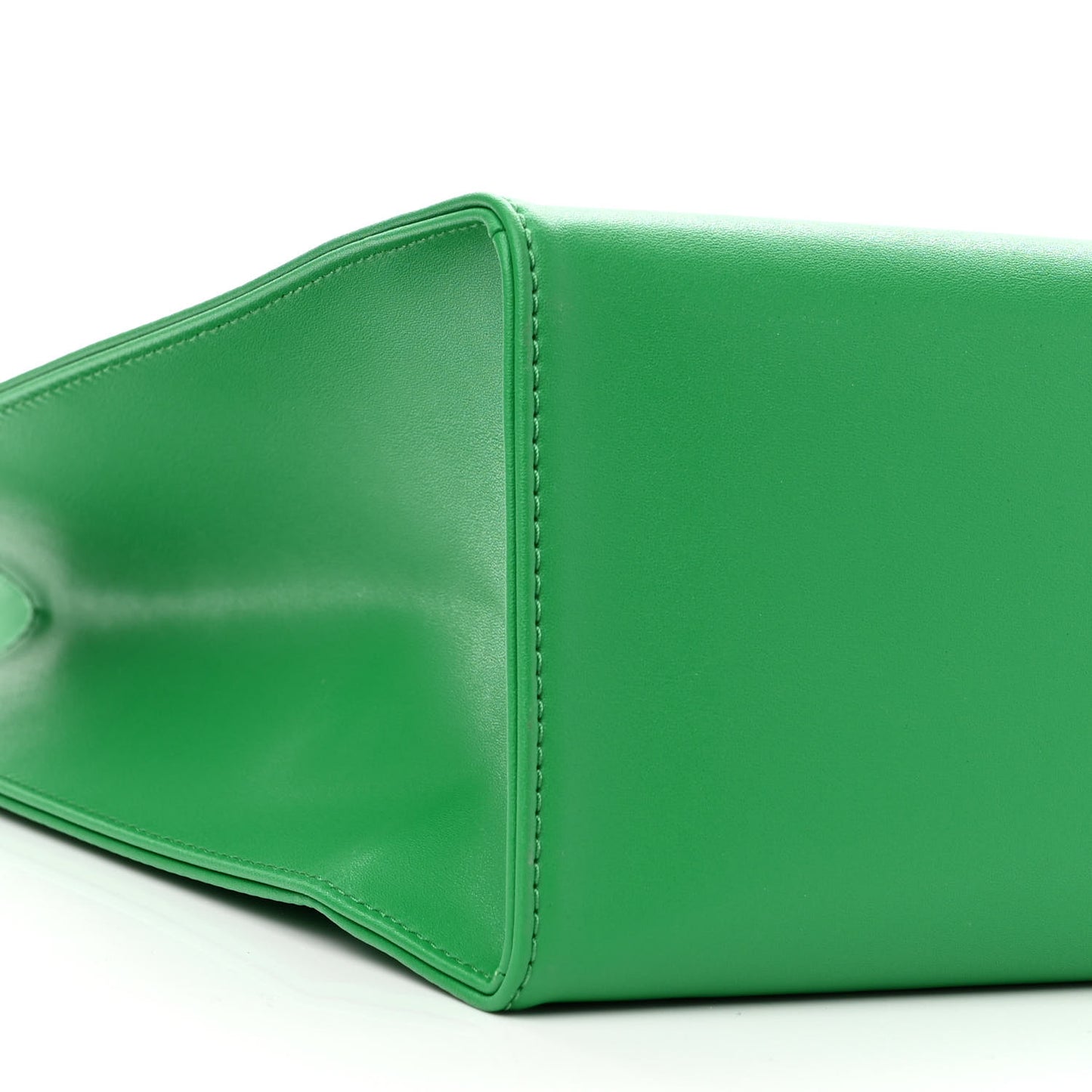 Vegan Leather Medium Shopping Bag Greenscreen