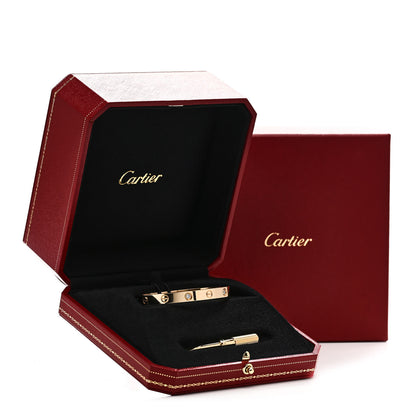 Cartier 18K Yellow Gold 4 Diamond LOVE Bracelet 16 5 of 5