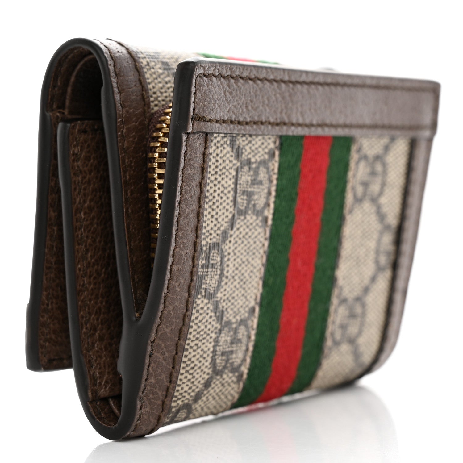 Gucci GG Supreme Monogram Web Ophidia Bi-Fold Wallet Beige New Acero 4 of 9