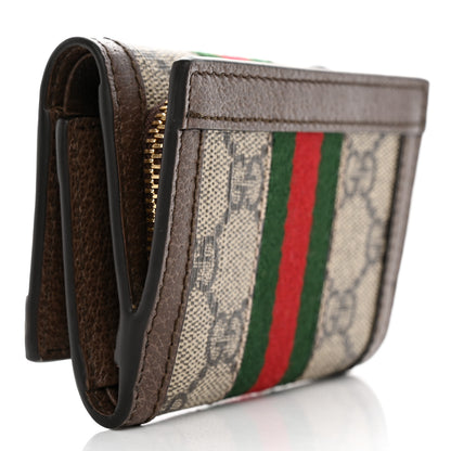 Gucci GG Supreme Monogram Web Ophidia Bi-Fold Wallet Beige New Acero 4 of 9