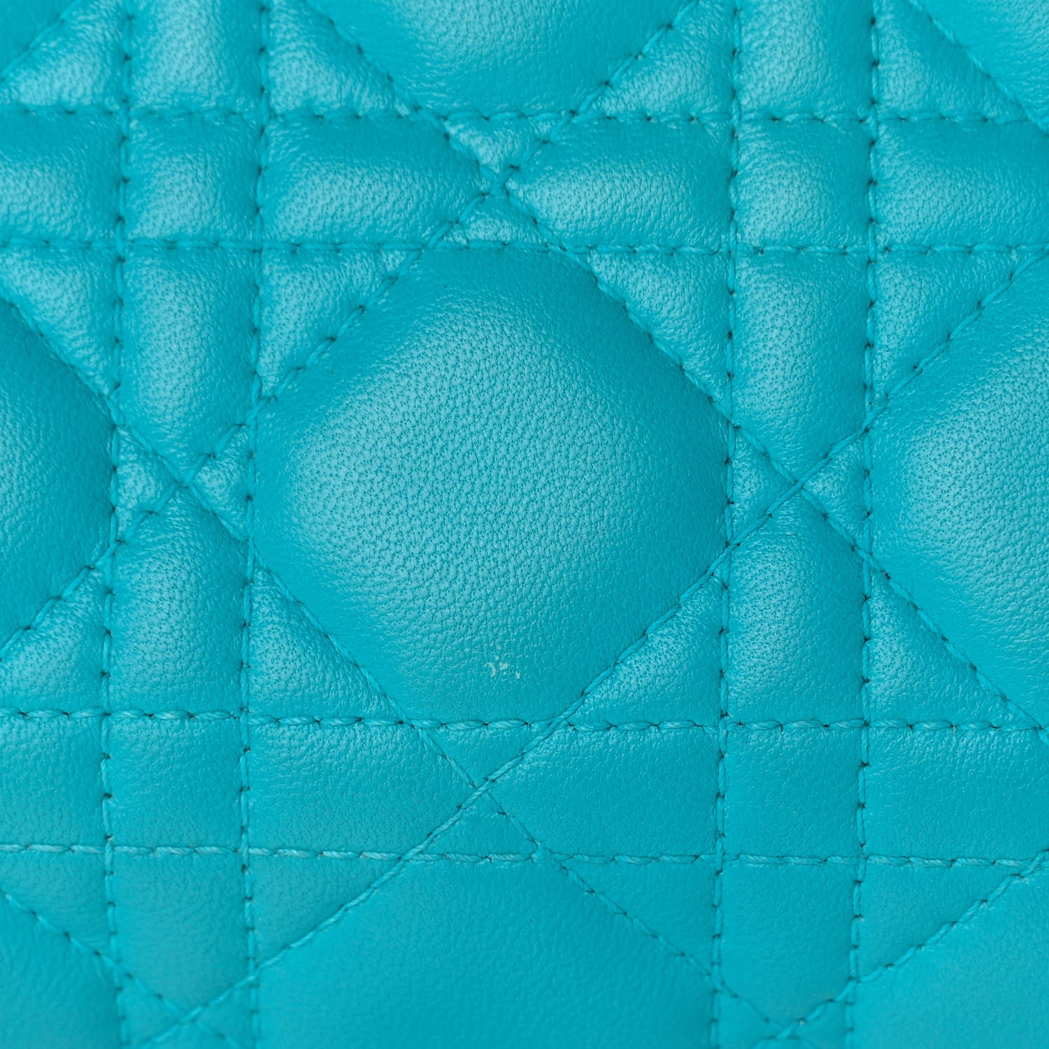 Christian Dior Lambskin Cannage Medium Lady Dior Turquoise 18 of 18