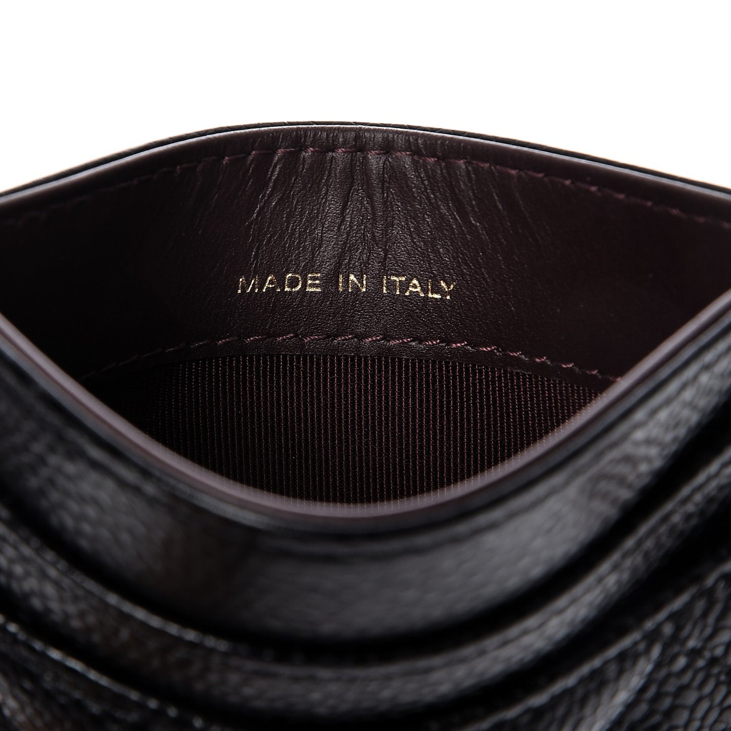 Caviar Quilted Card Holder Black