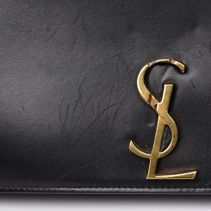 Saint Laurent Smooth Calfskin Monogram Cassandra Clasp Black 14 of 15