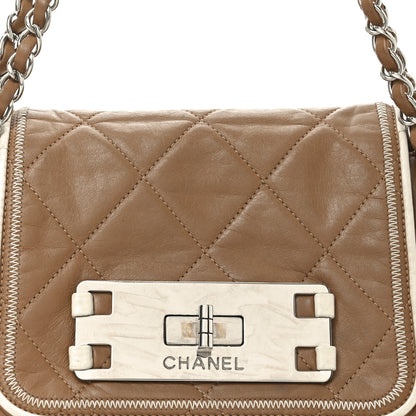 Chanel Lambskin Quilted East West Accordion Flap Dark Beige 8 of 10