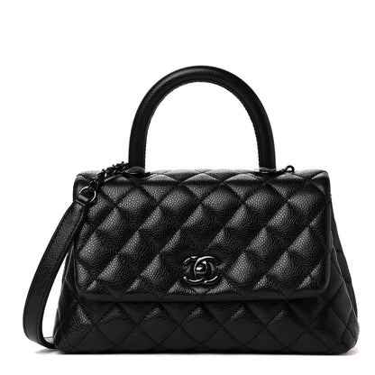 Chanel Caviar Quilted Mini Coco Handle Flap So Black 1 of 4