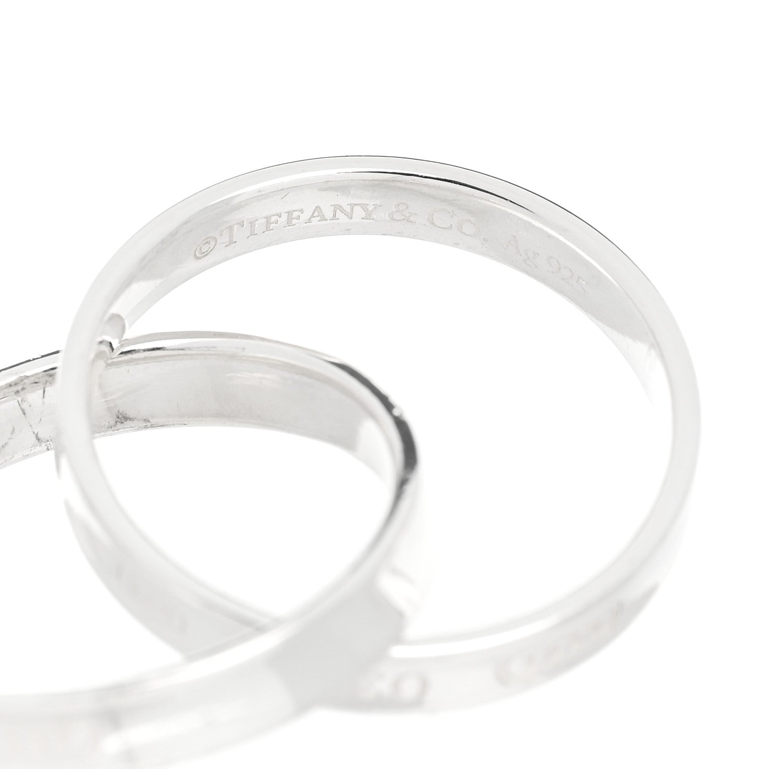 Tiffany Sterling Silver 1837 Interlocking Circles Ring 56 7.5 4 of 5