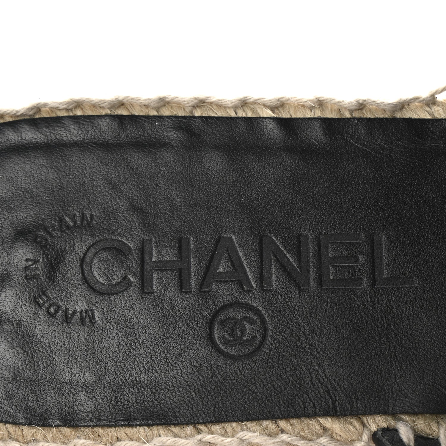 Chanel Calfskin CC Espadrille Mules 39 Black 8 of 12
