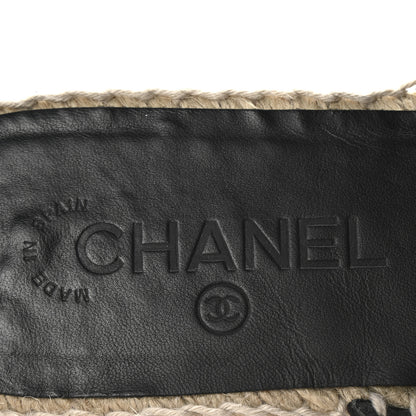 Chanel Calfskin CC Espadrille Mules 39 Black 8 of 12