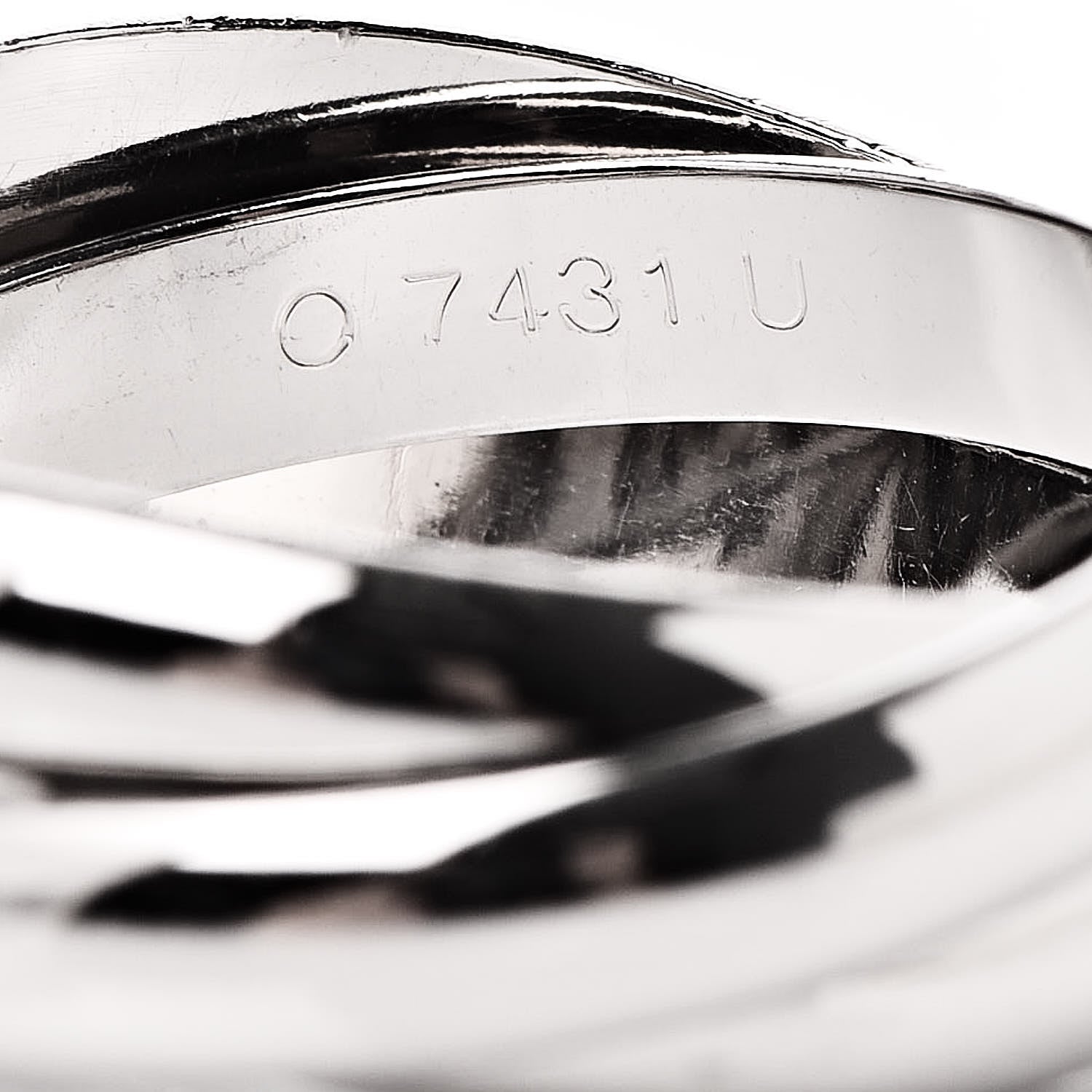 Cartier 18K White Gold Classic Trinity Ring 56 7.5 5 of 6