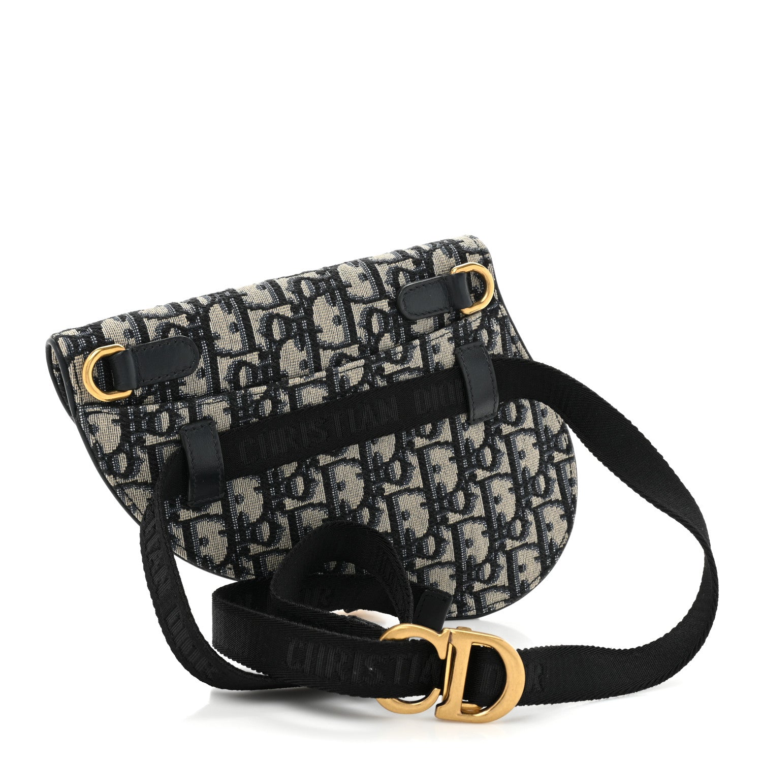 Christian Dior Oblique Saddle Belt Pouch Blue 3 of 8