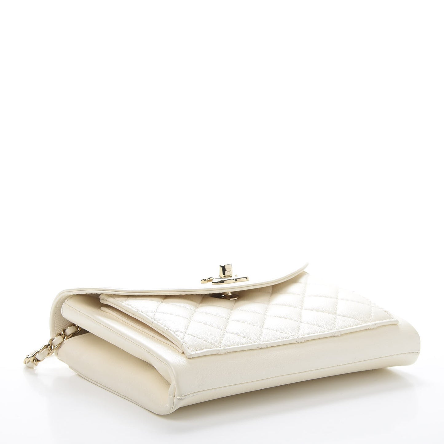 Calfskin Quilted Smart Pocket Crossbody Bag White