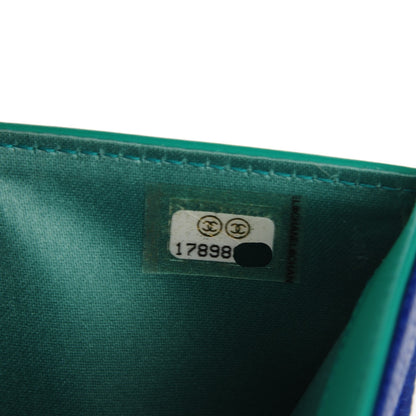 Chanel Caviar Sevruga L Zip Pocket Wallet Dark Blue 8 of 8