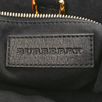 Burberry Canvas Mega Check Studded Medium Ashby Bucket Bag Black 6 of 10