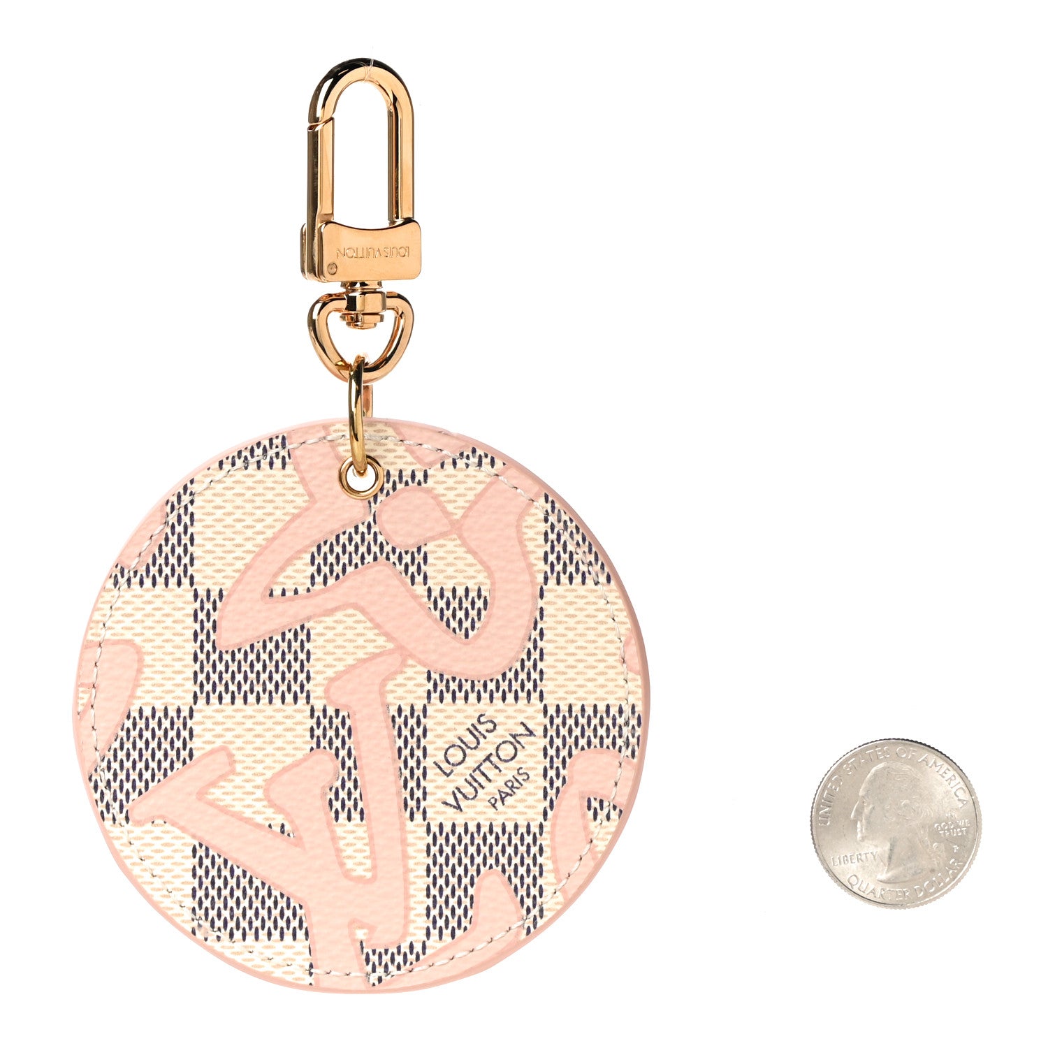 Louis Vuitton Damier Azur Tahitienne Bag Charm Key Ring 4 of 4