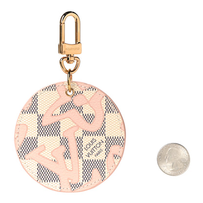 Louis Vuitton Damier Azur Tahitienne Bag Charm Key Ring 4 of 4