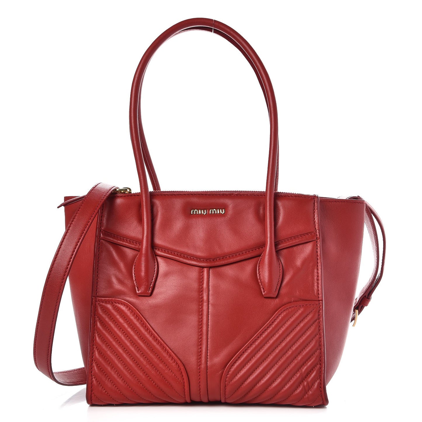 Nappa Matelasse Biker Tote Fuoco