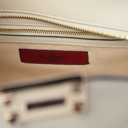 Valentino Garavani Vitello Small Rockstud Double Handle Tote Ivory 6 of 8