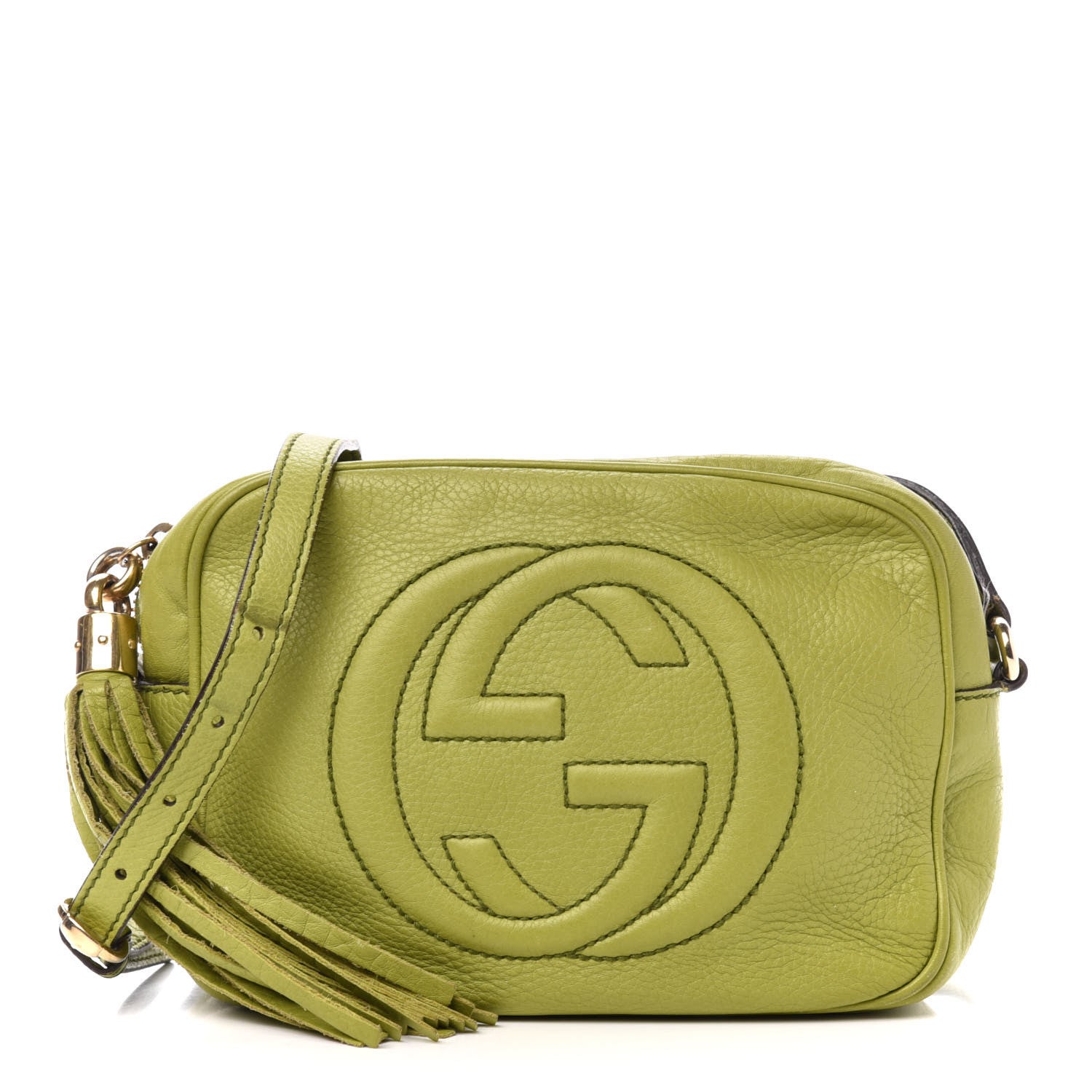 Gucci Pebbled Calfskin Small Soho Disco Bag Green 1 of 13