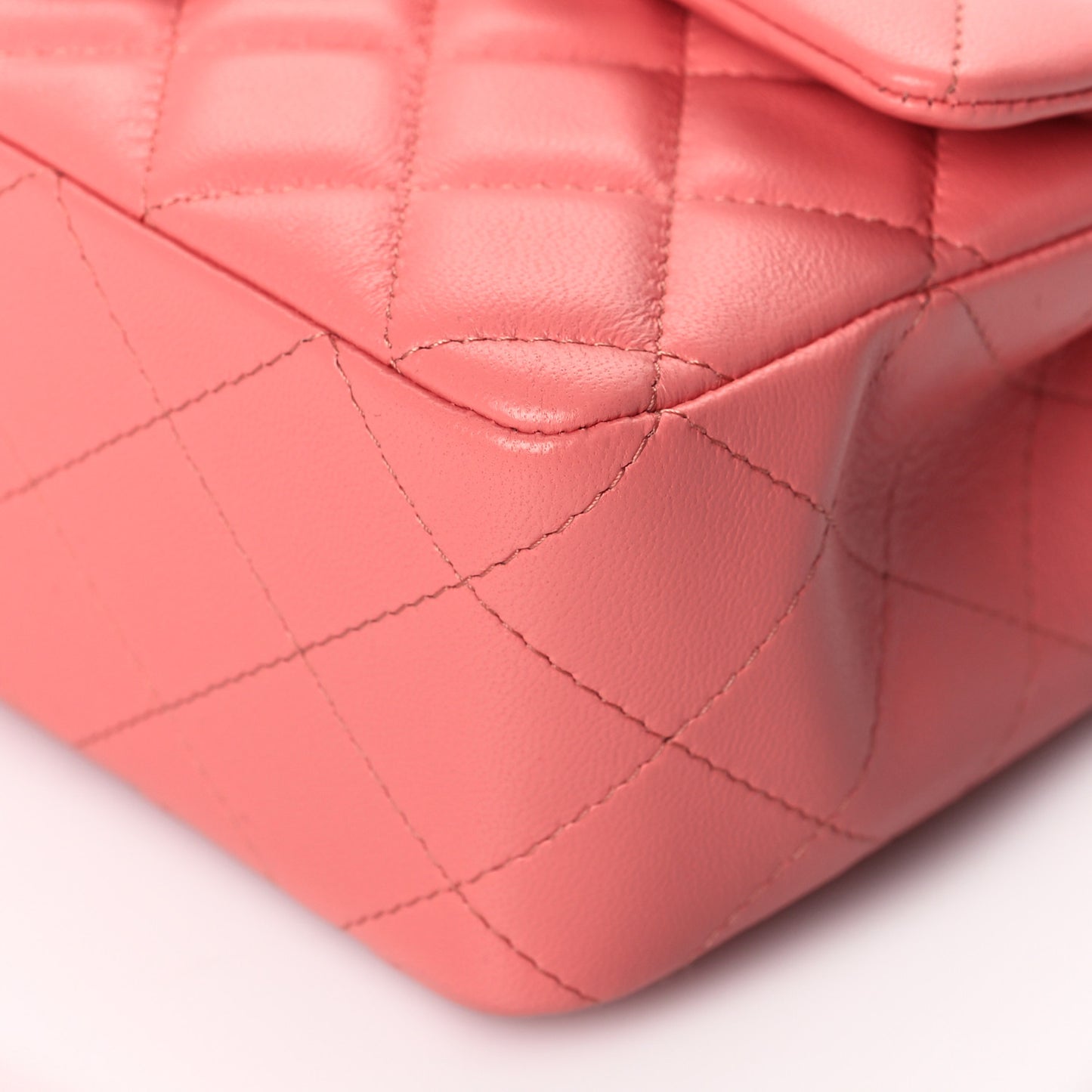 Lambskin Quilted Mini Rectangular Flap Pink